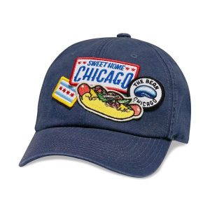 Czapka z daszkiem American Needle Iconic Chicago SMU705A-CHGO. Niebieskie czapki American Needle, bez wzorów, sportowe. Za 109,00 zł.