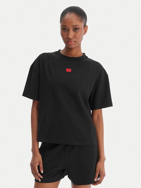 HUGO T-Shirt Signature 50556807 Czarny Regular Fit. Czarne t-shirty Hugo, m, bez wzorów, z bawełny, bez kołnierzyka, bez ramiączek. Za 209,99 zł.