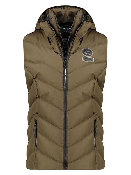 Geographical Norway Kamizelka pikowana "Valor" w kolorze khaki rozmiar: M. Brązowe kamizelki Geographical Norway, m, bez wzorów, bez kołnierzyka, bez ramiączek, bez kaptura. Za 175,26 zł.