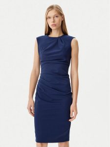 Rinascimento Sukienka koktajlowa CFC0122548003 Granatowy Regular Fit. Niebieskie kombinezony Rinascimento, xs, bez wzorów, z syntetyku, wizytowe, bez kołnierzyka, bez ramiączek. Za 239,99 zł.