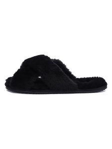 ISLAND BOOT Kapcie "Fluffy" w kolorze czarnym rozmiar: 36. Czarne kapcie Island Boot, bez wzorów. Za 92,21 zł.