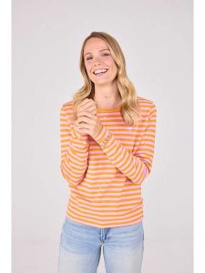 LIEBLINGSSTÜCK Koszulka "Calista" w kolorze pomarańczowo-jasnoróżowym rozmiar: 3XL. Pomarańczowe bluzki LIEBLINGSSTÜCK, xl, bez wzorów, z bawełny, bez kołnierzyka, bez ramiączek. Za 136,13 zł.