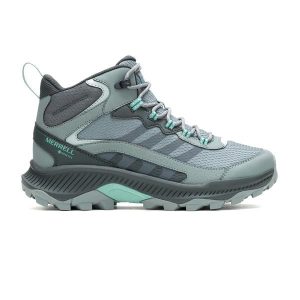 Buty damskie Merrell Speed Strike 2 Mid GTX. Niebieskie buty trekkingowe Merrell, bez zapięcia. Za 559,99 zł.