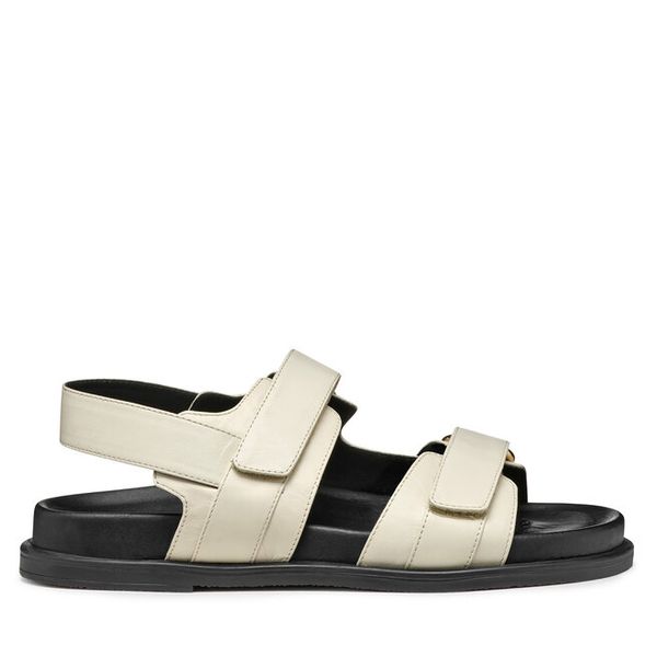 Sandały Geox. Brązowe sandały Geox, bez wzorów, bez obcasa, na płaskiej podeszwie, bez zapięcia. Za 329,99 zł.