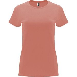 Damska Koszulka Z Krótkim Rękawem Capri. Czerwone bluzki ROLY, xl, bez wzorów, sportowe, bez kołnierzyka, bez ramiączek. Za 31,99 zł.