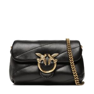 Torebka PINKO. Czarne torebki wieczorowe Pinko, bez wzorów, bez dodatków. Za 559,99 zł.