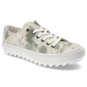 Zielone Trampki Big Star Modne Buty Damskie. Zielone trampki Big Star, bez wzorów, z materiału, bez zapięcia. Za 119,00 zł.