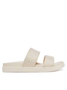 Calvin Klein Klapki Flat Slide Jacq HW0HW02486 Écru. Klapki Calvin Klein, bez wzorów, z materiału, bez obcasa. Za 259,99 zł.