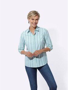 WITT WEIDEN Koszula w kolorze błękitno-zielonym rozmiar: 42. Niebieskie koszule WITT WEIDEN, bez wzorów, bez kołnierzyka, bez ramiączek. Za 37,30 zł.