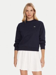 Lacoste Bluza SF5270 Granatowy Regular Fit. Niebieskie bluzy Lacoste, bez wzorów, z bawełny, bez kaptura. Za 379,99 zł.