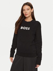 Boss Bluza C_Elaboss_6 50501154 Czarny Regular Fit. Czarne bluzy Boss, s, bez wzorów, z bawełny, bez kaptura. Za 289,99 zł.