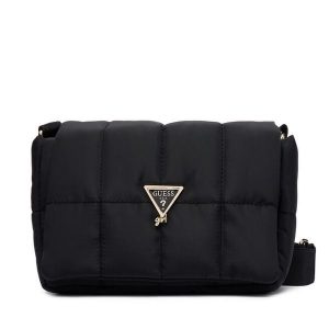 Torebka Guess. Czarne listonoszki Guess, z aplikacjami, bez dodatków. Za 199,99 zł.