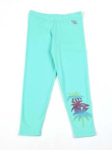 Legginsy z bawełna na co dzień na siłownię. Niebieskie legginsy LEONE 1947 APPAREL, bez wzorów, z bawełny. Za 63,11 zł.