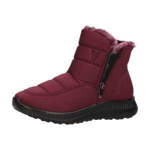 Bordowe zimowe śniegowce damskie Vinceza 17228. Czerwone buty zimowe VINCEZA, z tkaniny, bez obcasa, bez zapięcia. Za 139,00 zł.
