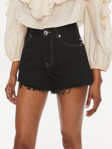 Pinko Szorty jeansowe Honey 103627 A1VD Czarny Regular Fit. Czarne szorty Pinko, bez wzorów, z bawełny. Za 639,99 zł.