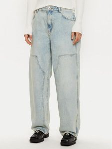 HUGO Jeansy Getara_2_B 50531711 Niebieski Baggy Fit. Niebieskie jeansy Hugo, bez wzorów, z bawełny. Za 359,99 zł.