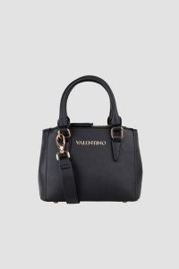 VALENTINO Czarna mała torebka Zero Re. Czarne kuferki Valentino by Mario Valentino, bez wzorów, małe, bez dodatków. W wyprzedaży za 469,99 zł.
