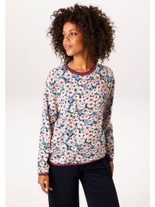 Aniston Bluza w kolorze kremowo-błękitnym rozmiar: 36. Brązowe bluzy Aniston, bez wzorów, bez kaptura. Za 173,99 zł.