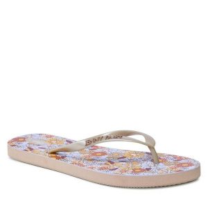 Japonki Jenny Fairy. Brązowe klapki Jenny Fairy, bez wzorów, bez obcasa. Za 47,99 zł.