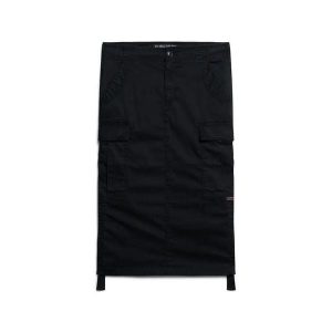 Spódnica midi cargo damska Superdry. Czarne spódnice Superdry, bez wzorów, midi. Za 349,55 zł.