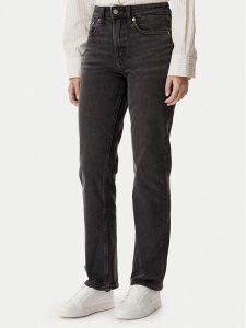 Calvin Klein Jeans Jeansy LV047F708G Czarny Straight Fit. Czarne jeansy Calvin Klein Jeans, bez wzorów, z bawełny. Za 409,99 zł.