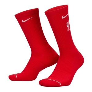 Skarpety Unisex Dla Dorosłych Liverpool FC (zestaw 3 Sztuk). Białe skarpetki Nike, bez wzorów. Za 152,99 zł.