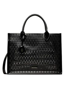 Badura Torebka WENN-02 Czarny. Czarne shopper bag Badura, bez wzorów, z materiału, bez dodatków. Za 299,99 zł.