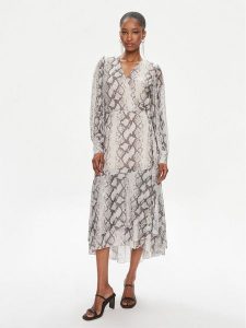 Bruuns Bazaar Sukienka codzienna Nora BBW3497 Beżowy Relaxed Fit. Brązowe kombinezony Bruuns Bazaar, bez wzorów, z syntetyku, bez kołnierzyka, bez ramiączek. Za 379,99 zł.