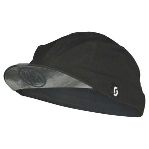 Czapka z daszkiem Scott. Czarne czapki Scott, bez wzorów, z materiału, sportowe. Za 142,50 zł.