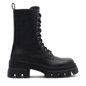 Trzewiki Jenny Fairy. Czarne botki Jenny Fairy, bez wzorów, bez obcasa, na płaskiej podeszwie, bez zapięcia. Za 179,99 zł.