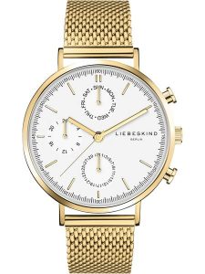 Liebeskind Zegarek kwarcowy w kolorze złoto-białym rozmiar: onesize. Białe, analogowe zegarki Liebeskind. Za 422,05 zł.