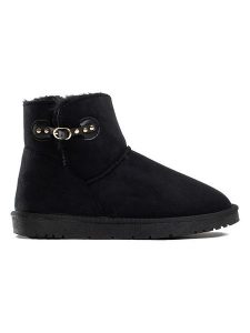 ISLAND BOOT Botki zimowe "Berline" w kolorze czarnym rozmiar: 36. Czarne botki Island Boot, na zimę, bez wzorów, z materiału, bez obcasa, bez zapięcia. Za 122,96 zł.
