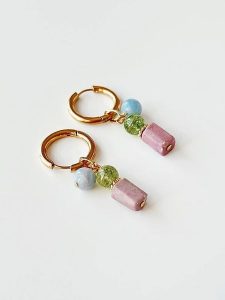 Lodie Silver Kolczyki z kamieniami szlachetnymi rozmiar: onesize. Szare kolczyki Lodie Silver, z jaspisem, ze stali. Za 127,65 zł.