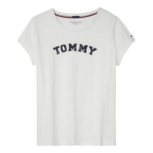 Tommy Hilfiger Ladies T-Shirt Varsity Cn Tee Ss Logo White Uw0Uw01315-100 (Rozmiar S). T-shirty marki TOMMY HILFIGER. W wyprzedaży za 133,00 zł.