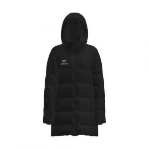 Damska długa kurtka Erima. Czarne kurtki Erima, bez wzorów, z puchu, bez kaptura. W wyprzedaży za 430,50 zł.