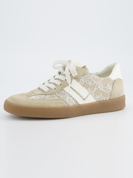 Paul Green Skórzane sneakersy w kolorze beżowo-białym rozmiar: 38. Białe trampki Paul Green, bez wzorów, bez zapięcia. Za 362,85 zł.