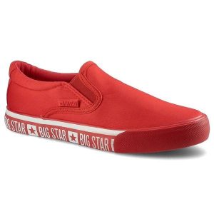 Czerwone Tenisówki Big Star Modne Obuwie Damskie. Czerwone trampki Big Star, bez wzorów, bez zapięcia. Za 89,99 zł.