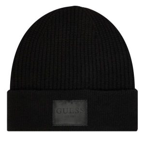 Czapka Guess. Czarne czapki Guess, z aplikacjami. Za 129,99 zł.