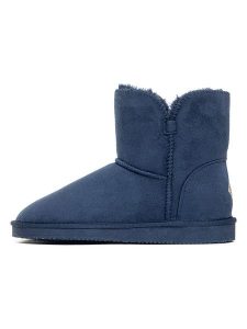ISLAND BOOT Botki zimowe "Chloe" w kolorze granatowym rozmiar: 39. Niebieskie botki Island Boot, na zimę, bez wzorów, z materiału, bez obcasa, bez zapięcia. Za 140,20 zł.