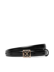 Calvin Klein Pasek Damski Emblem Buckle 15Mm Fixed Smooth LV04F7061G Czarny. Czarne paski Calvin Klein, bez wzorów, ze skóry. Za 229,99 zł.