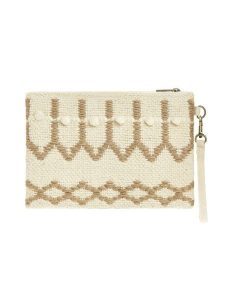 BLE Kopertówka w kolorze beżowym - 25 x 17 cm rozmiar: onesize. Brązowe torebki wieczorowe BLE, bez wzorów, z materiału, bez dodatków. Za 64,95 zł.