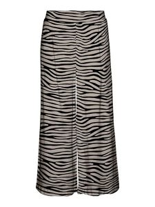 Vero Moda Spodnie w kolorze czarno-beżowym rozmiar: XS. Czarne spodnie z wysokim stanem Vero Moda, bez wzorów, z materiału, z podwyższonym stanem. Za 52,79 zł.