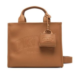 Torebka DKNY. Brązowe torebki klasyczne DKNY, bez wzorów, bez dodatków. Za 699,99 zł.