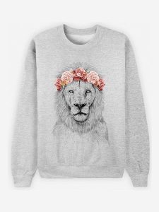WOOOP Bluza "Festival Lion" w kolorze szarym rozmiar: XL. Szare bluzy Wooop, xl, bez wzorów, bez kaptura. Za 100,99 zł.