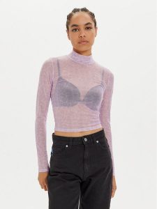 Hugo Bluzka Dasori 50524057 Fioletowy Slim Fit. Fioletowe bluzki Hugo, s, bez wzorów, z syntetyku, bez kołnierzyka, bez ramiączek. Za 239,99 zł.