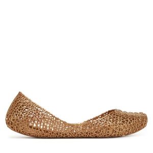 Baleriny Melissa. Żółte balerinki Melissa, bez wzorów, bez obcasa, bez zapięcia. Za 229,99 zł.