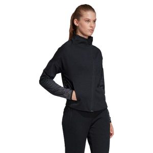Bluza damska sportowa Adidas W HTR S JKT. Czarne bluzy ADIDAS, s, bez wzorów, bez kaptura. W wyprzedaży za 169,00 zł.