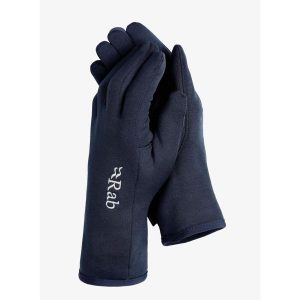 Rękawiczki polarowe Rab Power Stretch Pro Glove. Niebieskie rękawiczki RAB, bez wzorów, z polaru. Za 119,99 zł.