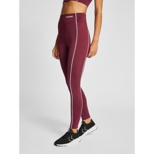 Legginsy damskie Hummel Mt Flash. Brązowe legginsy Hummel, bez wzorów. W wyprzedaży za 213,50 zł.