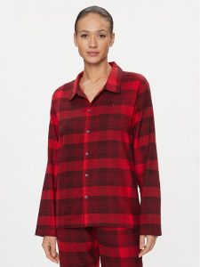 Calvin Klein Underwear Koszulka piżamowa 000QS7034E Czerwony Relaxed Fit. Czerwone koszule nocne Calvin Klein Underwear, bez wzorów, z bawełny, bez ramiączek. Za 289,99 zł.